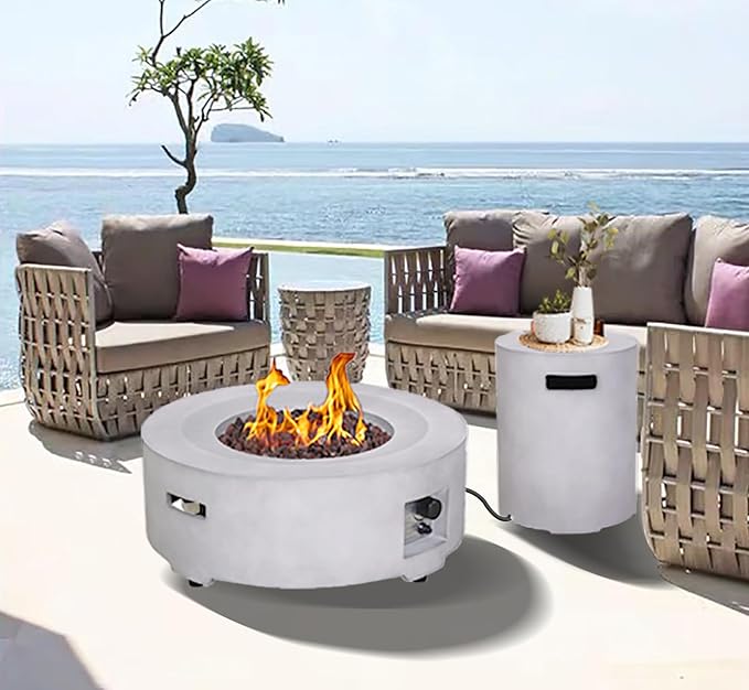 Afterglow 16" Propane Tank Cover Table, (Grey)