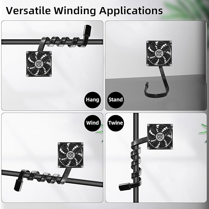 92mm 3.62" USB Cooling Fan 2000RPM with Flexible Gooseneck Holder and 5V to 12V USB Cable for Grow Tent, Desk, Camping, DIY Ventilation Cooling Project