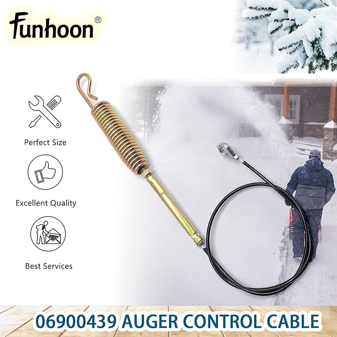 06900439 Auger Control Cable Replacement for Ariens Deluxe 24 28 30 36 Pro Platinum Power Brush Snow Blowers