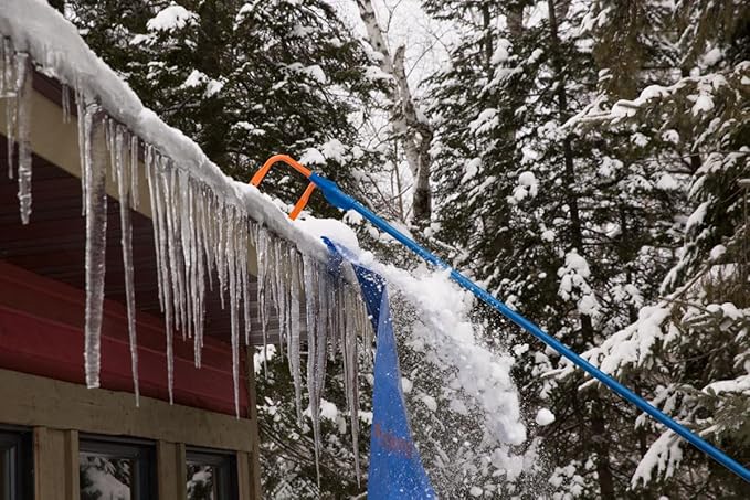 Avalanche! AVA500, Easy and Quick Snow Removal from Roof, Slick Surface Slide, Quick Assembly, Rook Rake for Snow Removal, Made in The USA