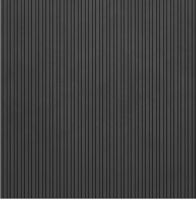 Ottomanson Easy Clean, Waterproof Non-Slip 2x3 Indoor/Outdoor Rubber Doormat, 20" x 39", Black