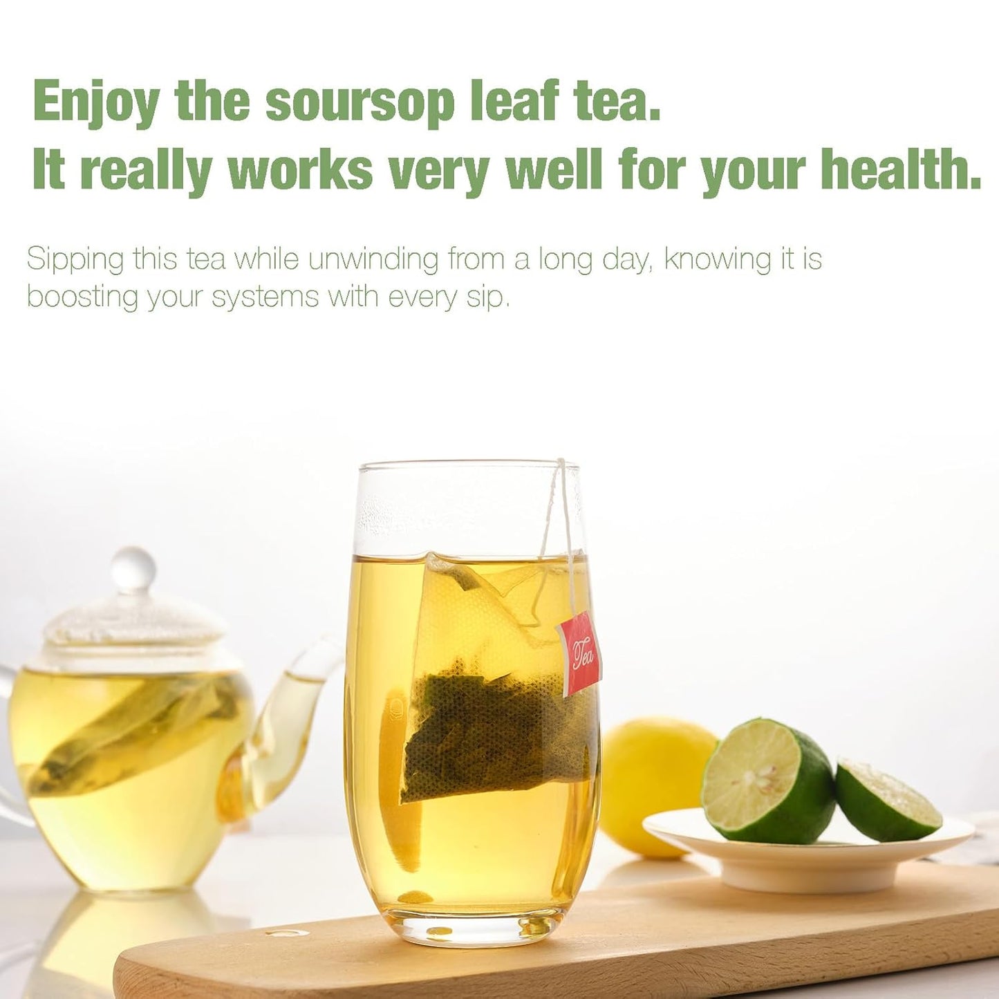 40 Natural Soursop Tea Bags, Soursop Leaves Tea, Dried Soursop Graviola Leaves Tea, te de Guanabana Tea, Pure Sour sop Tea Leaves
