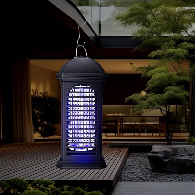 Bug Zapper,1800V 11W UV Insect Pest Fly Killer, IPX4 Waterproof Electric Fly Zapper for Indoor/Outdoor Use, Mosquito Killer for Home and Garden, Black