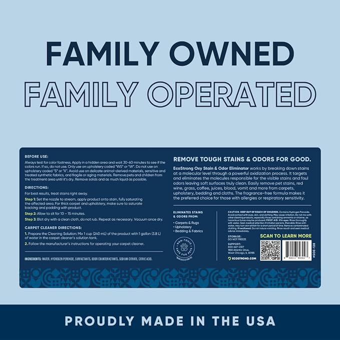 Pet Carpet Cleaner | Works Faster and Better than Pet Enzyme and Orange Based Solutions | Best Carpet Cleaner Spray for Pet, Dog, Cat Urine Stains and More (128 Fl Oz)