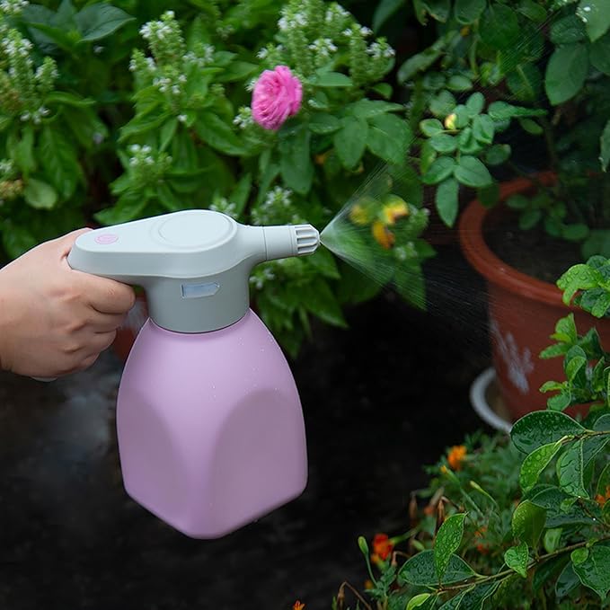 1.5L/2L Rechargeable Electric Spray Bottle | Automatic Indoor Plant Sprayer | Continuous 3-Hour Runtime | Perfect for Gardening & Home Use(Pink,2L)