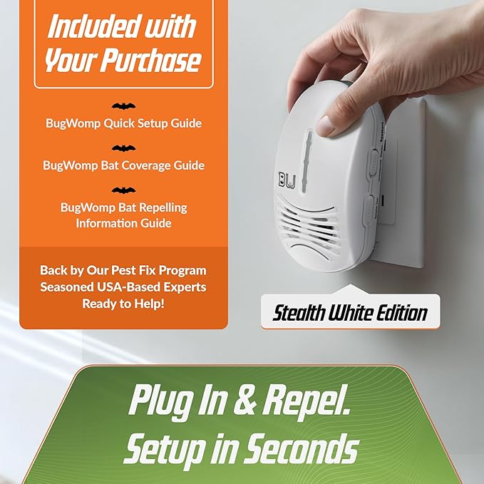 BEU-W Bat Expulsion Unit – Equipped with Dynamic Repellent Technology Perfect for Superior Bat Control (Stealth White Edition)