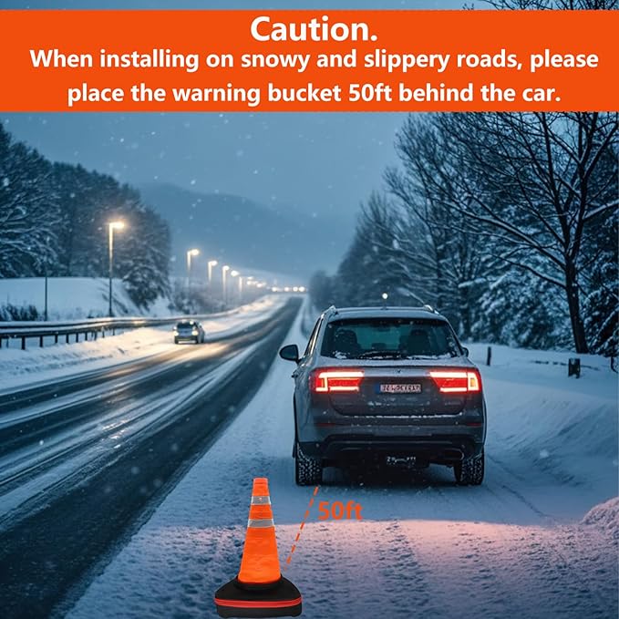 K-Musculo Snow Socks for Tires Traffic Cones, Snow Socks Snow Chain for Car SUV Pickup Easy to Use, Ultimate Grip, Washable.100 KM Safely In The Snow, EU EN-16662-1 Certififed(2 PACKS)-L