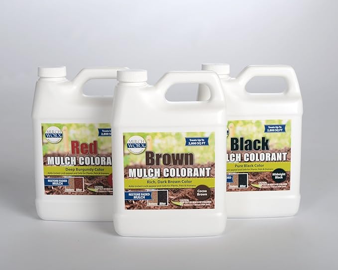 Sanco Industries MulchWorx Brown Mulch Color Concentrate - 2,800 Sq. Ft. - Rich Dark Brown Mulch Dye Spray
