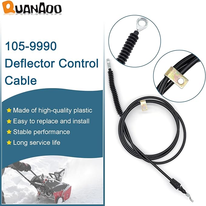 Deflector Control Cable 105-9990 for Toro Snowthrower fits Toro 26 inch Power Max 726 826 926 928 1028 1126 Snowblower