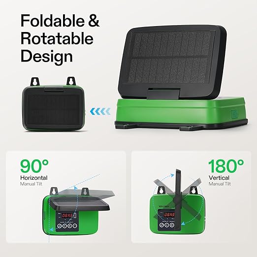 VIVOSUN Solar Automatic Drip Irrigation Kits with Timer, 3W Output, Solar Powered Auto Drip Irrigation System, 15 Pots Garden Plant Watering System, Plant Waterer Indoor Outdoor