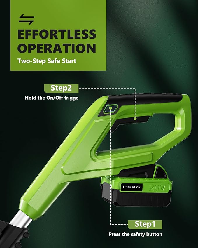 12.5-Inch Cordless Snow Blower, Battery Powered Snow Shovel with Directional Plate, Electric Snow Blowers Included 20-Volt/4.0 Ah Lithium-ion Battery Pack and Quick Charger