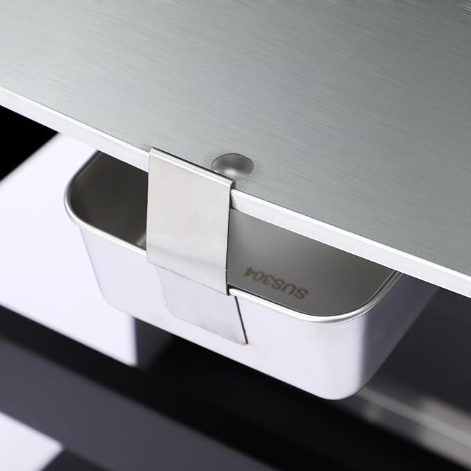 3-Burner Propane Gas Grill, 25,650 BTU Outdoor BBQ Grill with Stainless Steel Warming Rack, Enameled Cooking Grids, Built-in Thermometer & Foldable Side Tables - Portable Design with 6" Wheels