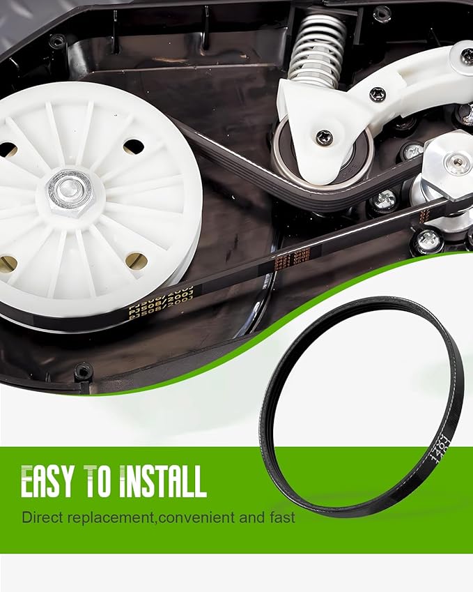 Drive Belt Kit Fit for Earthwise Electric Snow Shovel SN70016 SN74014 Snow Shovel Drive Belt Kit Includes Large Auger Belt and Small Motor Toothed Drive Belt
