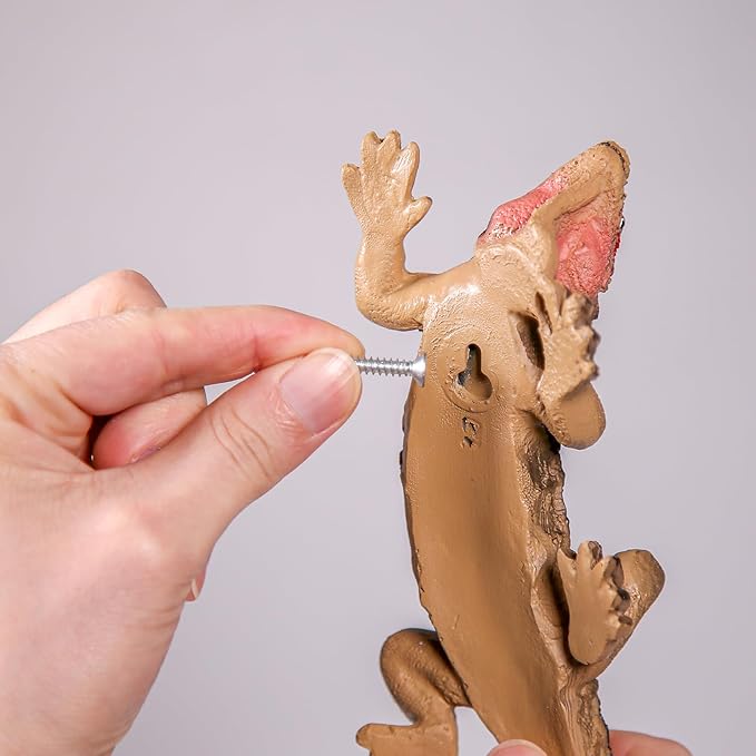 Outdoor Lizard Statue Sculpture Garden Patio Porch Tree Wall Wall Hanging Art Deco Gift 10.24 inch Rainforest Animal Decoration