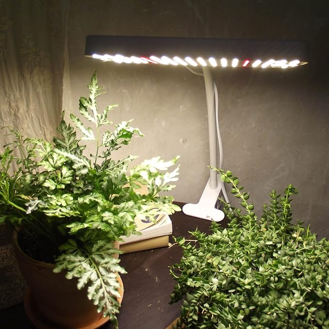 Clip Grow Light LED Full Spectrum UV IR, 25 Watt Veg Seed Starting Seedlings Bonsai Houseplant Plant Light, 2000 Lumen Brightest Grow Lights for Indoor Plants