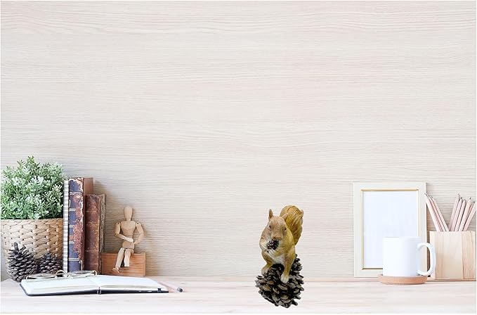 Squirrel on Pinecone Garden Statue – 6 inch Polyresin Outdoor Figurine, Weatherproof Wildlife Decor, Rustic Yard Ornament for Patio, Lawn & Home Accents