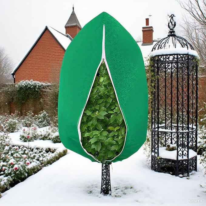 Large Winter Plant Covers Freeze Protection Kit - 86x95 Reusable Frost Blankets with Adjustable Drawstring for Outdoor Bushes Potted Plants Tree