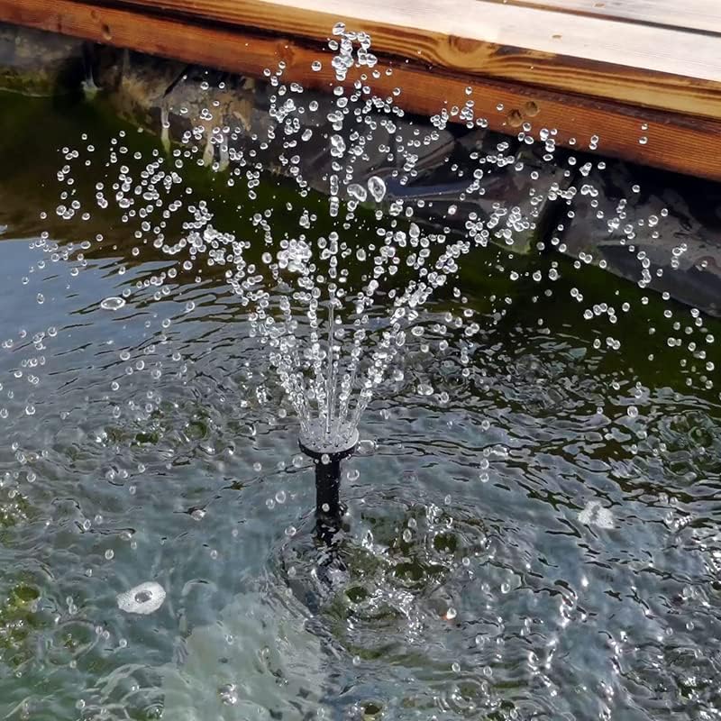 Solar Water Pump with Backup Battery and Fountain Lights for Birdbath, Fountain, Small Pond, Garden Decoration (Battery and Lights Included)