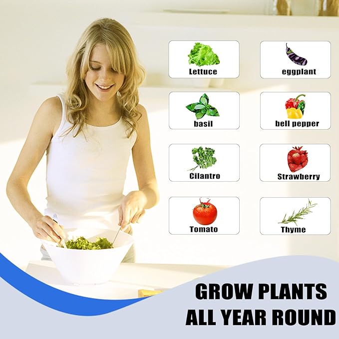 SJZX Hydroponics Growing System Kit, 12L Large Capacity Hydroponic Tower, 5 Tiers Indoor Outdoor Gardening System for Beginner with Water Pump & APP Auto Timer, Vertical Garden Planter Kits (25 Pods)