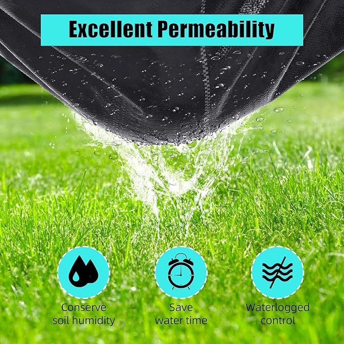 6ft x 300ft Premium Weed Barrier Landscape Fabric, 3.2oz Heavy Duty, Weed Control Fabric, High Permeability Good for Flower Bed, Driveway Fabric Ground Cover