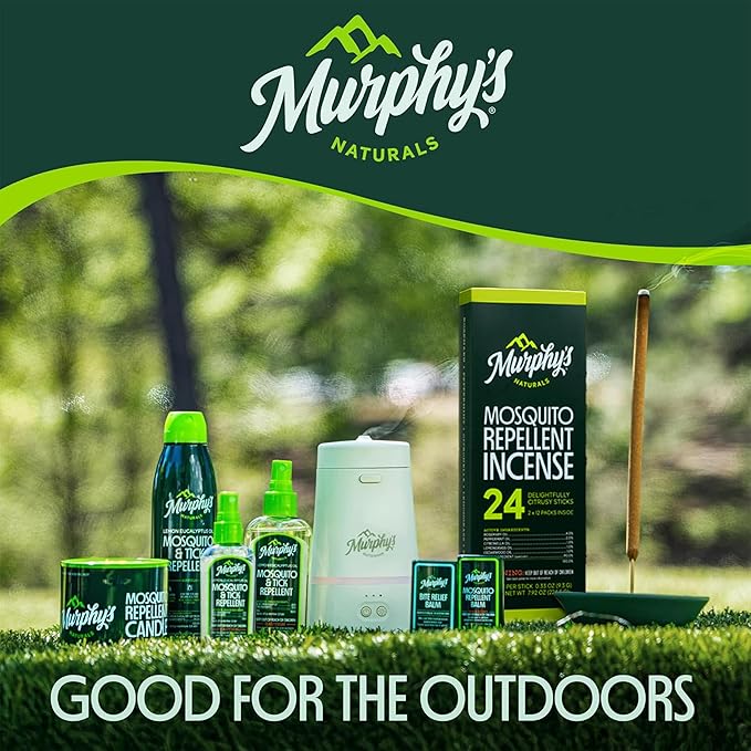 Murphy's Naturals Mosquito Repellent Balm Stick, Plant-Based, Natural Ingredients, DEET-Free, Travel-Pocket Size, 0.5oz Each, 3-Pack