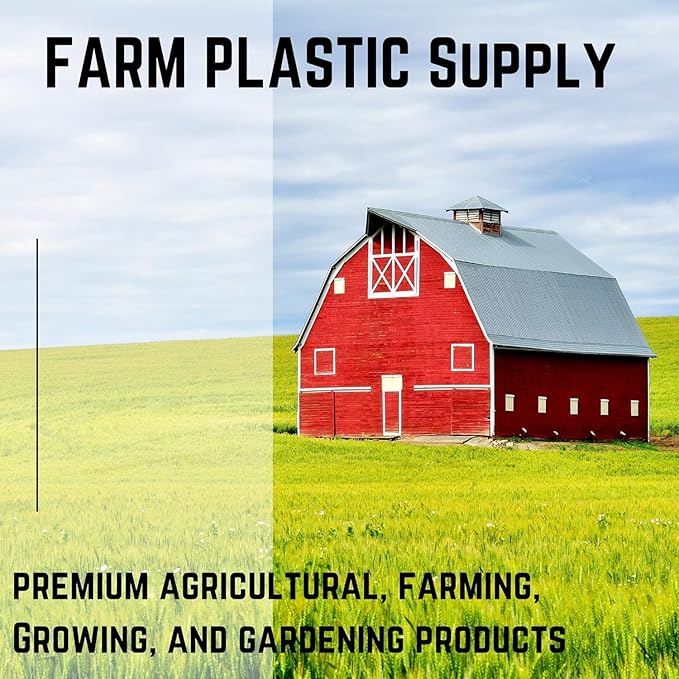 Farm Plastic Supply - Silage Tarp Black/White Plastic Sheeting - 8 Mil - Heavy Duty Polyethylene Plastic Tarp for Silage Cover, Bunker Cover for Farming, Agriculture, Ground Covering (24' x 150')