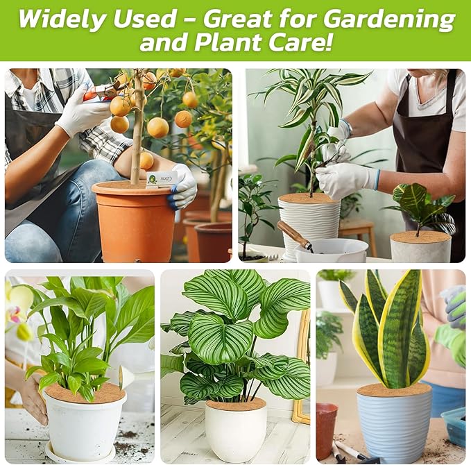 Legigo 6pcs Coconut Fiber Mulch Ring Tree Plant Protector Mat, 18 Inch Natural Coco Coir Tree Protection Ring Plant Pot Soil Cover, Tree Rings Disc Plant Cover for Indoor Outdoor Plants,Landscaping