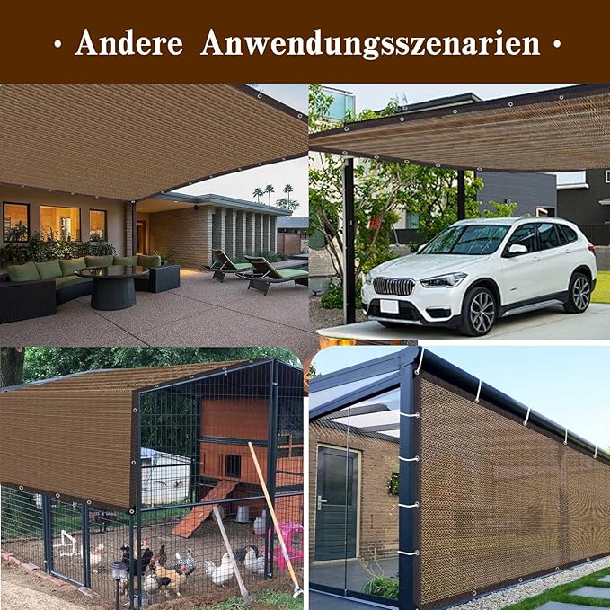 80% Shade Cloth -3x12FT Sunblock Net with Grommet,Lightweight and Durable UV Protection,Shade Cloth for Garden Patio Pergola Balcony Plants Greenhouse Dog Kennel Chicken Coop Outdoor