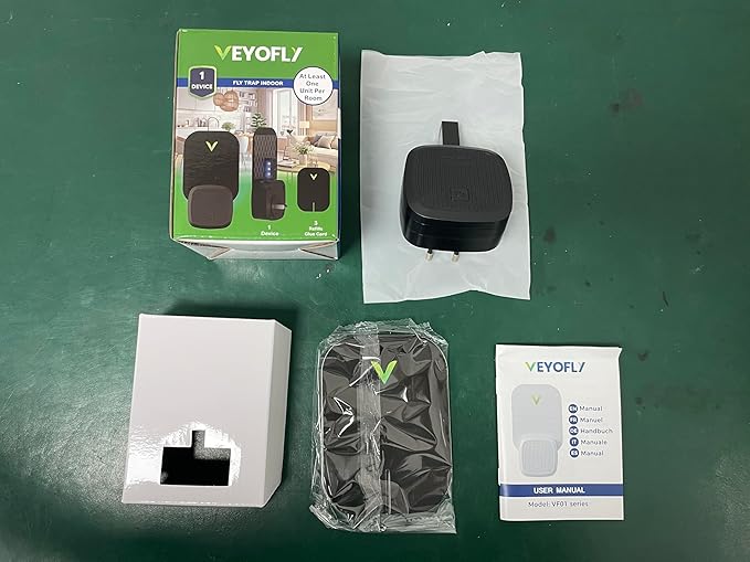 VEYOFLY Fly Trap Indoor, Fruit Fly Traps for Indoor, (1 Device + 3 Refills) Gnat Traps for House, Fly Catcher, Plug in Light Flying Insect Trap, Bug Light Killer, Fly Trap