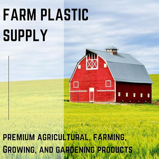 Farm Plastic Supply - 6 Mil White Plastic Sheeting - Overwintering Film, 6 Mil White Plastic Film, Greenhouse Plastic, Durable Plastic Sheeting (28' x 50')