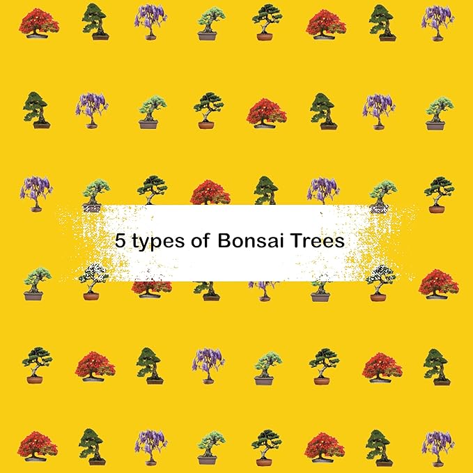Bonsai Starter Kit - 5 Unique Tree Types, Special DIY Garden Hobby Kits - Great for Plant Lovers, for Kids, Men, Women, and Bonsai Enthusiasts