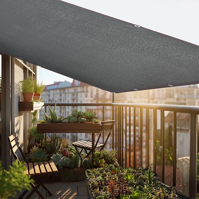 winemana 90% Shade Cloth, Dog Kennel Shade Cover, 6.6 x 16 FT Sturdy Durable Sunblock Shade Mesh Tarp with Grommets for Patio Plants Greenhouse Chicken Coop Porch