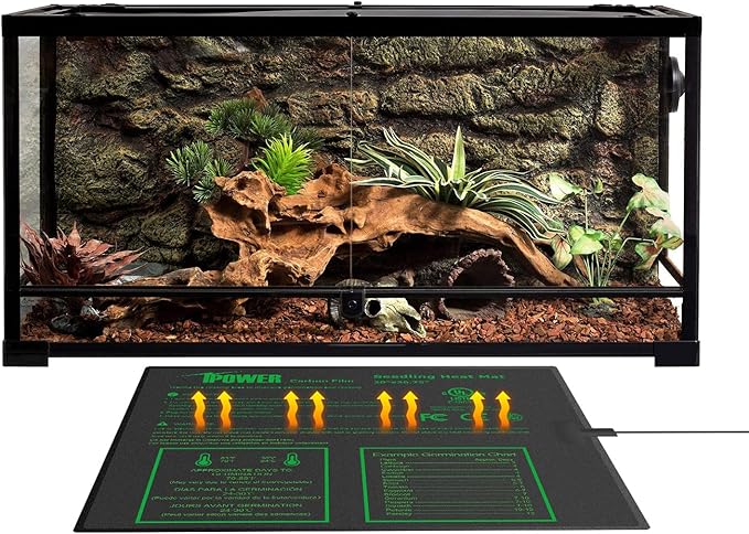 iPower GLHTMTPROMX2 20" x 20.75" Seedling Heat Mat 2-Pack Upgraded Carbon Film Durable Waterproof Indoor Warm Hydroponic Plant Germination Starting Pad, Black