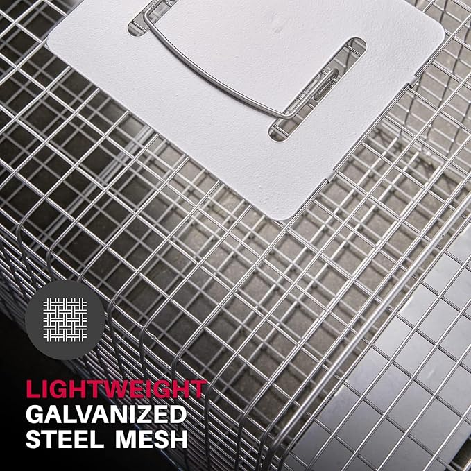 Heavy Duty Catch Release Large Live Humane Animal Cage Trap for Opposums Beavers Groundhogs Gophers and Other Similar Sized Animals 32x10x12