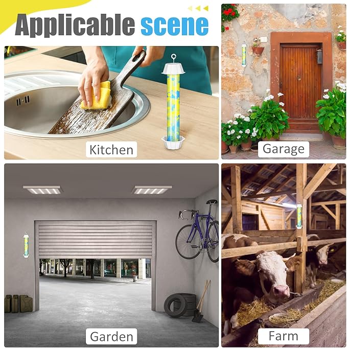 Qualirey 12 Pcs Sticky Fly Trap Fly Stick with Hanging Hook Adhesive Flying Catcher for Indoor Outdoor Trap Houseflies and Flying Insects Mosquito Bee Wasp Moth (Camouflage Style)