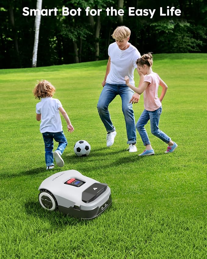 Robot Lawn Mower NO Wire - 0.9 Acre, Full Band RTK+4-Eye Vision Robotic Lawnmower, Automatic Mapping, 30 Multi-Zone Management, Accurate Obstacle Avoidance, Intelligent Anti-Theft, APP Control