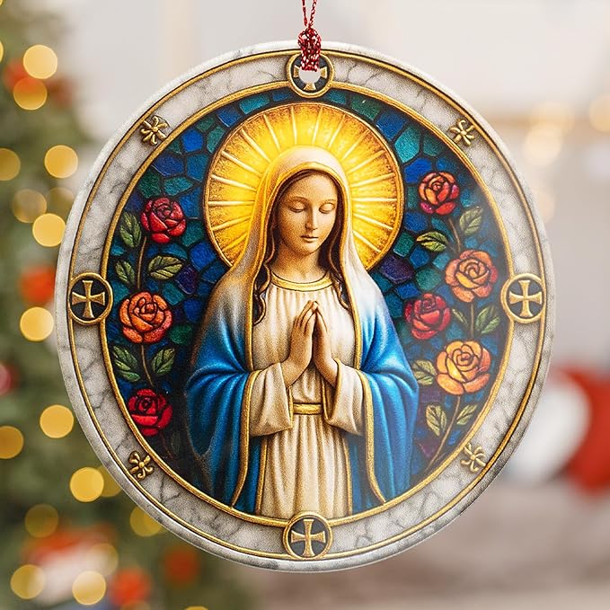 Mary Ornament - Nativity scene - Nativity ornaments - Christmas ornament 2025 - Regilious gifts - Car Mirror Hanging - Christian Christmas ornaments - Easter Decor, Xmas Decor - car hanging