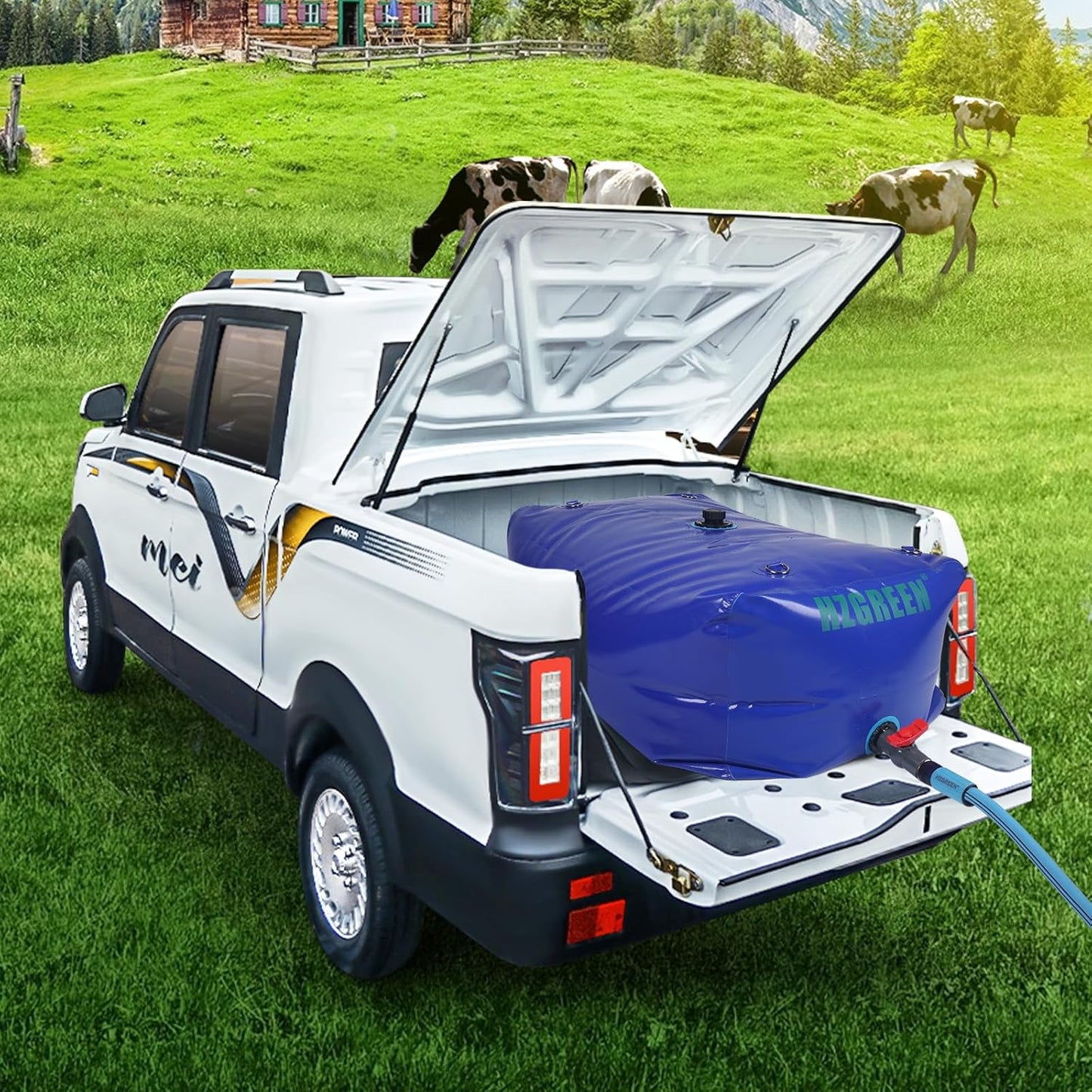 Water Bladder 240L/63G Water Tank Storage Container Foldable Portable Large Capacity Soft Bag Suitable for Outdoor Easy to Carry Out