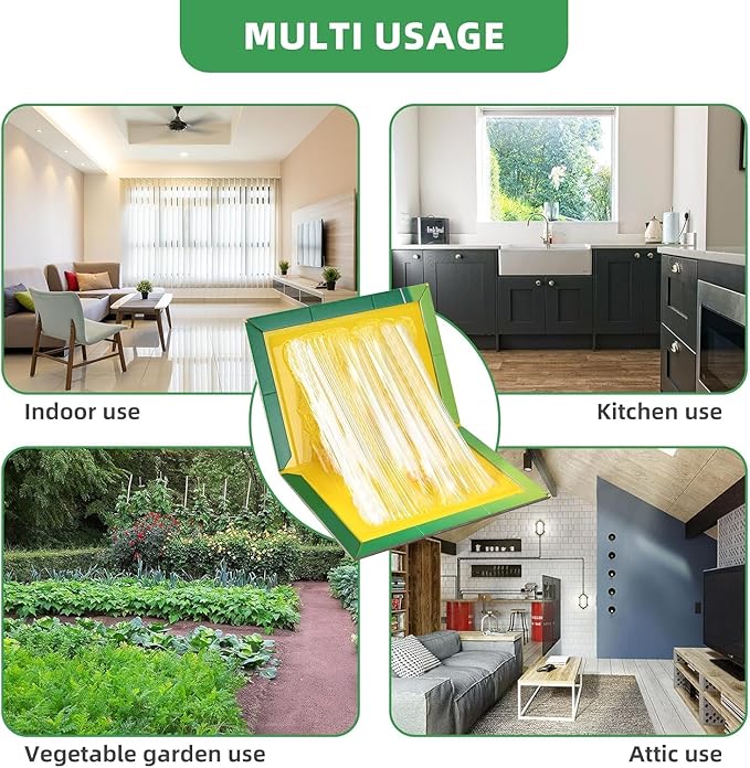 Jazb Mouse Traps Indoor for Home - 12 Pack Sticky Mouse Traps, Glue Traps for Mice Boards for Indoor, Outdoor, Kitchen and Garden