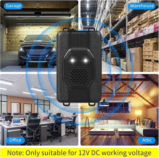 4 Pack Rodent Repellent for Car Engines, Mouse Repellent Ultrasonic Plug-in, Battery Operated Car Rodent Deterrent Under Hood, Keep Mice Rat Squirrel Out of Car, Attic, Garage, Barn, Indoor, Outdoor