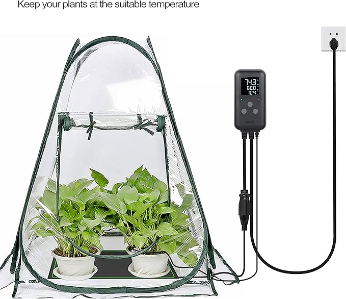 DIGITEN Waterproof Temperature Controller DTC310 Digital Temperature Controller Aquarium Temperature Controller Greenhouse Thermostat for Heater 10A Outdoor Heat Mat Thermostat Controller for Seedling