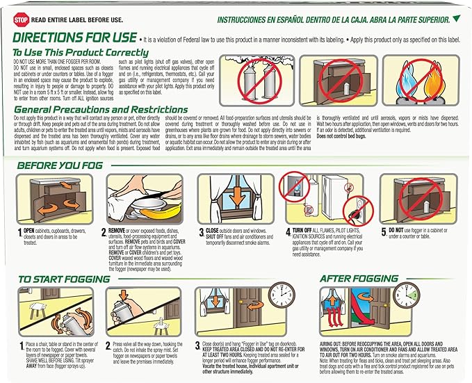 Hot Shot Fogger With Odor Neutralizer 6 Count-2 Ounce Cans (2 Pack), Controls Heavy Insect Infestations
