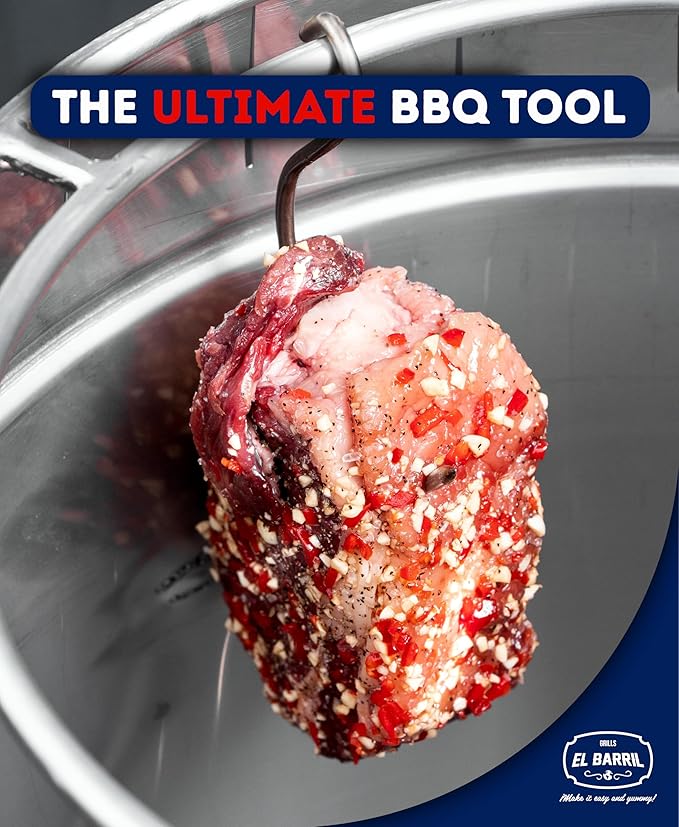 EL BARRIL 3lbs Smoker Grill Combo, Stainless Steel Barrel Charcoal Smoker – Smoke or Grill, Portable with Grilling Accessories