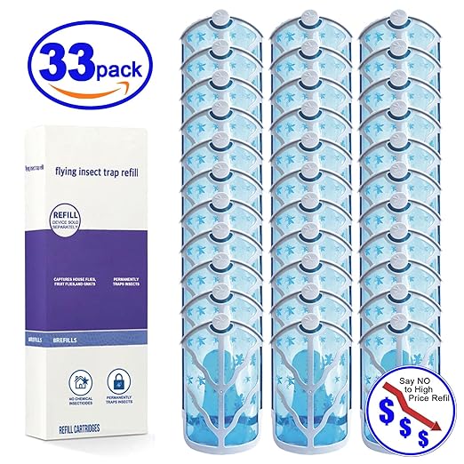 33 Pack Refill Cartridges Compatible with zevo Plug in Light M364A, Zivo Max Plug in Refill, Zebo Zeevo M364