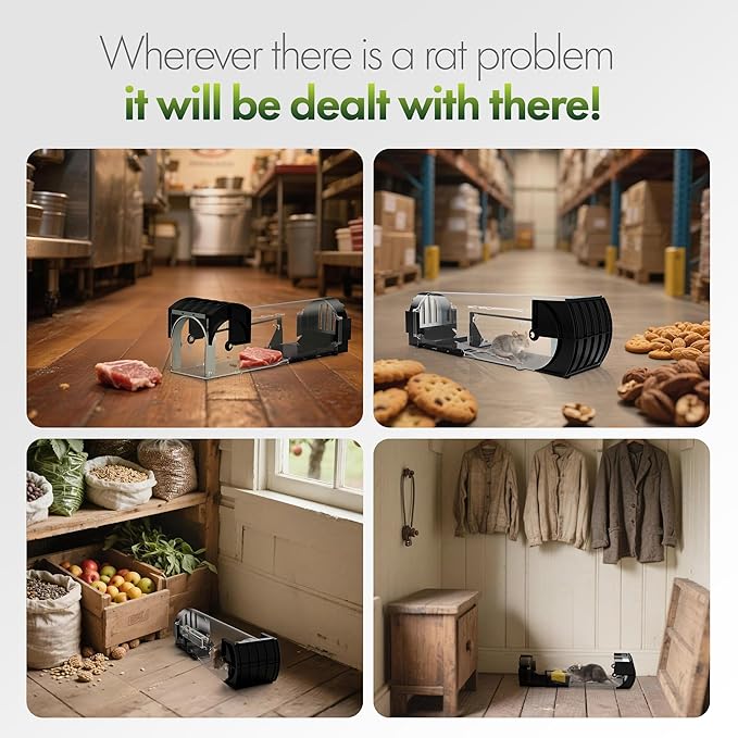 Humane Mouse Trap | Catch and Release Mouse Traps That Work | Mice Trap No Kill for mice/Rodent Pet Safe (Dog/Cat) Best Indoor/Outdoor Mousetrap Catcher Non Killer Small Capture Cage