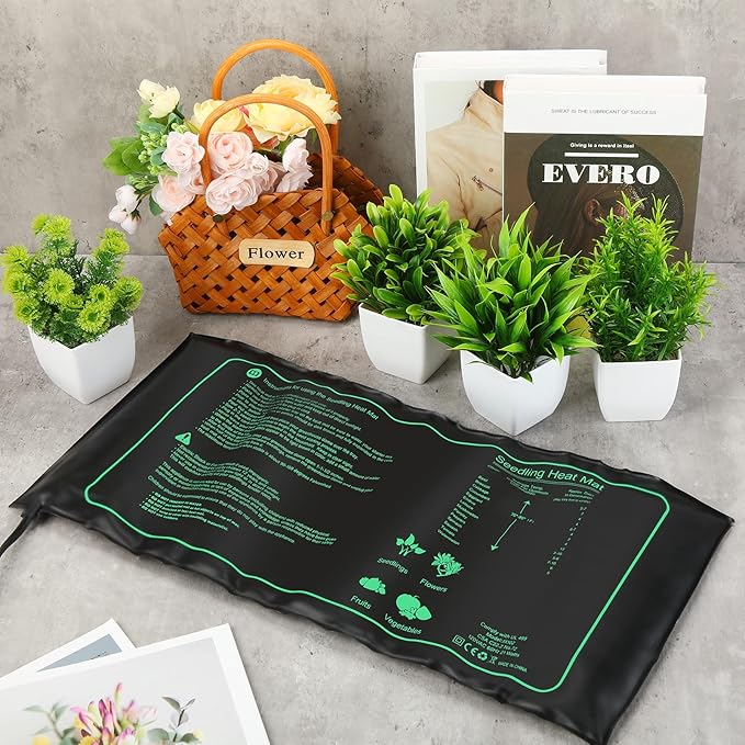 4 Pack Seedling Heat Mat Heating Mat for Seedlings Grow Mats Waterproof Hydroponic Heating Pad Heat Plant Heating Mat for Indoor Plants Grow Seed Starting Greenhouse(10" x 20.75")