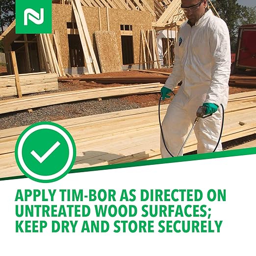 Nisus Tim-BOR Professional Insecticidal Dust, Water-Soluble Borate Powder, Wood Preservative and Fungicide for Termites, Carpenter Ants, Wood Decay, 1.5 lbs