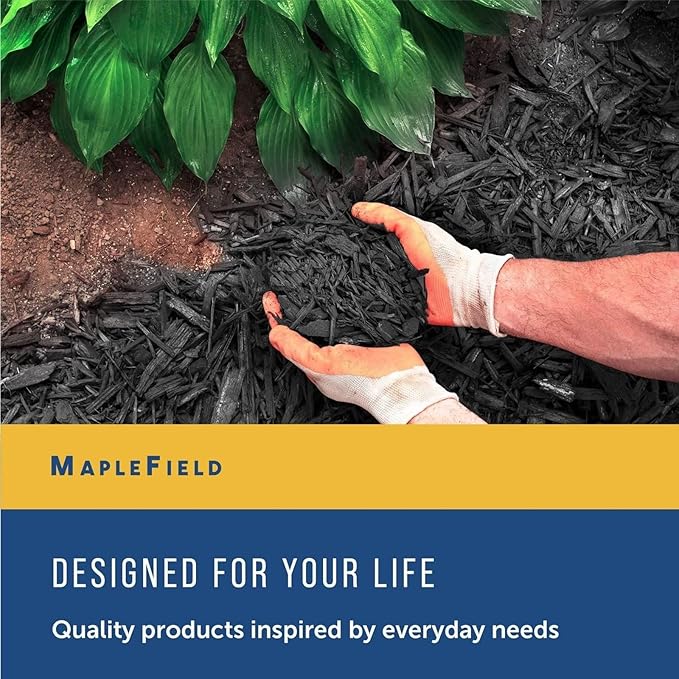 Maplefield Ultra Concentrated Black Mulch Dye - 32 Oz - Rubber Mulch Colorant & Pine Straw Stain - Fade-Resistant Formula for 3200 Sq Ft Coverage