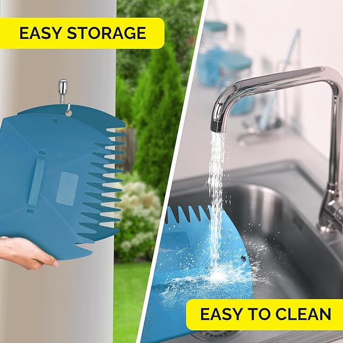 GardenHOME Leaf Scoops Hand Rakes, Large Leaf Grabbers for Yard Work and Garden Use, Clear and Collect Garden Rake, Leaf Scooper and Claws for Leaves, Lawn Debris, and Trash Cleanup