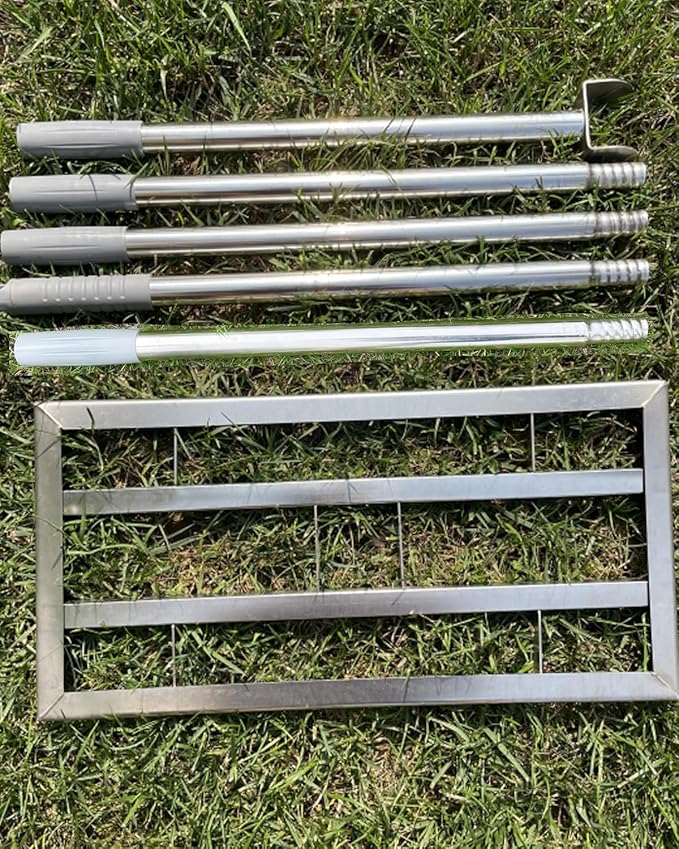 2025 Updated Lawn Leveling Rake, Lawn Leveler Tool with Double-Sided Design,70'' Adjuatble Stainless Steel Garden Rake, Rustproof Rakes Suitable for Landscaping Golf Course, Sand, Gardens, and Ranch